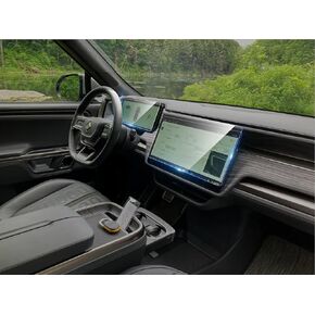 SATIS Screen Protector Compatible with Rivian R1T R1S Interior Front Seat Screen，Anti Scratch,Bubble Free,9H Hardness Tempered Glass