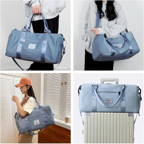 حقيبة رياضية للنساء مع حجرة للأحذية وجيب مبلل، حقيبة سفر وردية من القماش الخشن للطائرة الرياضية واليوجا والسباحة وحقائب حمل الصالة الرياضية، حقيبة مقاومة للماء لعطلة نهاية الأسبوع طوال الليل، حقيبة صغيرة للحمل على حقيبة المستشفى (وردي) in Kuwait