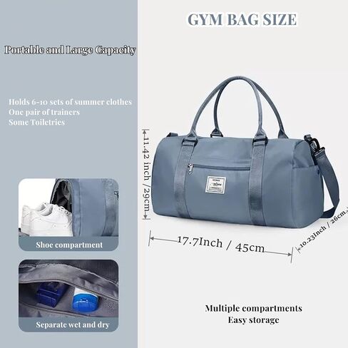 حقيبة رياضية للنساء مع حجرة للأحذية وجيب مبلل، حقيبة سفر وردية من القماش الخشن للطائرة الرياضية واليوجا والسباحة وحقائب حمل الصالة الرياضية، حقيبة مقاومة للماء لعطلة نهاية الأسبوع طوال الليل، حقيبة صغيرة للحمل على حقيبة المستشفى (وردي) in Kuwait