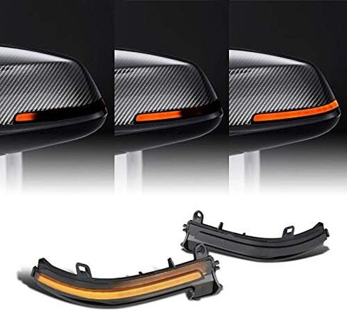[Ultima] مرآة إشارة الانعطاف الديناميكية المتسلسلة LED مدخنة متوافقة مع BMW 1/2/3/4 Series F20 F33 F30 F32 X1 i3 in Kuwait