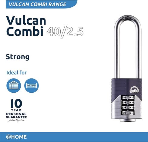 Squire 40/2.5 Vulcan Combi 40 2.5 Combination Padlock, 40mm, Blue in Saudi Arabia