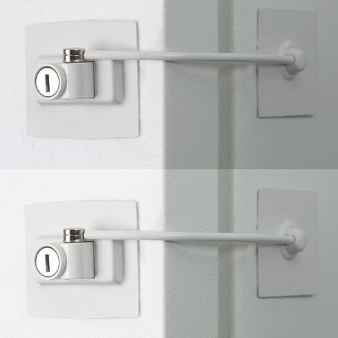 2-Pack Guardianite Premium Refrigerator Door Lock with Built-in Keyed Lock (2-Pack Black) in Kuwait