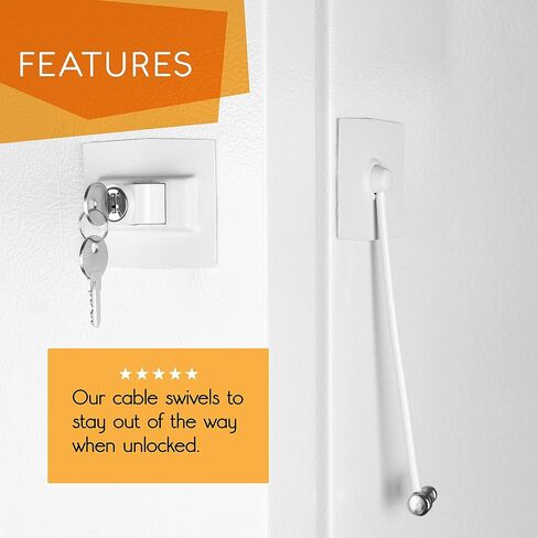 2-Pack Guardianite Premium Refrigerator Door Lock with Built-in Keyed Lock (2-Pack Black) in Kuwait