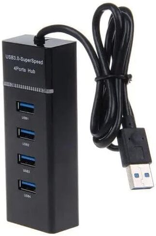 3.0 High Speed 4 Ft 4 Port USB HUB Splitter/Charger Expansion Multiport Adapter for Laptops, iPhones, MacBook Pro/Air, iPad Pro, Dell, Chromebook, and More... in Saudi Arabia