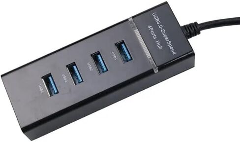 3.0 High Speed 4 Ft 4 Port USB HUB Splitter/Charger Expansion Multiport Adapter for Laptops, iPhones, MacBook Pro/Air, iPad Pro, Dell, Chromebook, and More... in Saudi Arabia