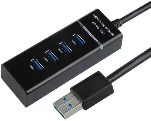 3.0 High Speed 4 Ft 4 Port USB HUB Splitter/Charger Expansion Multiport Adapter for Laptops, iPhones, MacBook Pro/Air, iPad Pro, Dell, Chromebook, and More... in Saudi Arabia