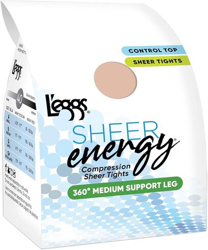 Leggs Womens Sheer Energy Sheer Tight, A, Jet Black in Saudi Arabia