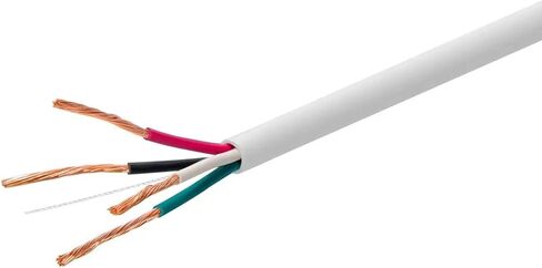 Monoprice Speaker Wire, CL3 Rated, 4-Conductor, 16AWG, 250ft, White in Saudi Arabia