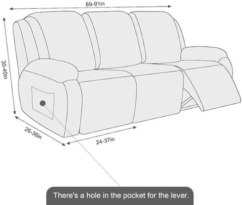 غطاء كرسي Loveseat من NORTHERN BROTHERS، أغطية كرسي أريكة قابلة للإمالة، غطاء كرسي مقعد الحب، أغطية أريكة كرسي مقعدين، رمادي فاتح in Kuwait