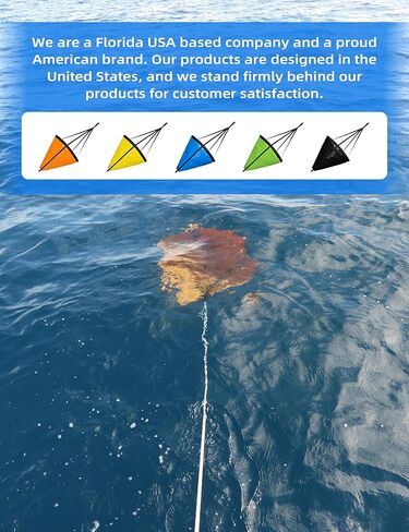 BLUEWING 32", 42", 53" Drift Sock Sea Anchors with Buoy Ball Float Leash 840D Nylon Parachute Drift Anchor Fishing Drogue for Marine Boat/Jet Ski/Sail Boat in Saudi Arabia