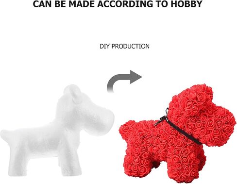 البوليسترين النمذجة رغوة البوليسترين الكلب الأشكال البيضاء الحرفية رغوة كرات DIY بها بنفسك ارتفع جرو زهرة ديكور عيد الميلاد المركزية لوازم الفن الحرفية in Saudi Arabia