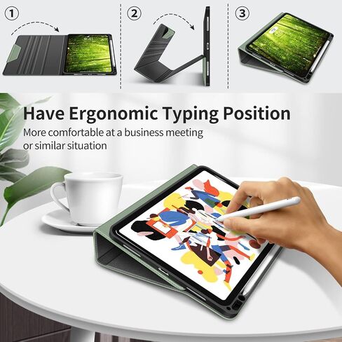 HOLIMET iPad Pro 11 inch Case 2022 4th/3rd/2nd/1st Generation Case 2021/2020/2018 with Pencil Holder PU Leather Protective Case Cover with Pocket Strap Soft TPU Back Shockproof for iPad Pro 11 in Saudi Arabia