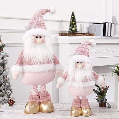 BALONAR 15Inch Large Size Christmas Plush Gingerbread Man Boy Girl Figures with Chef Hat Bowknot Christmas Ornament Home Decorations Doll Soft Door Window Table Tree Holiday Xmas Season Decor in Saudi Arabia