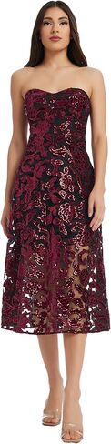 Dress the Population Women's Sadie Fit and Flare Midi Dress in Saudi Arabia