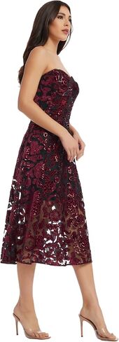 Dress the Population Women's Sadie Fit and Flare Midi Dress in Saudi Arabia