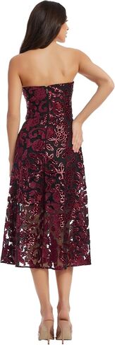Dress the Population Women's Sadie Fit and Flare Midi Dress in Saudi Arabia