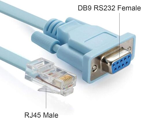 DB9 إلى RJ45 لوحدة تحكم Cisco، RJ45 ذكر إيثرنت إلى DB9 أنثى تسلسلي RS232 COM منفذ تسلسلي كابل محول الشبكة لجهاز التوجيه Cisco Router 600 و800 و1600 و1700 in Saudi Arabia