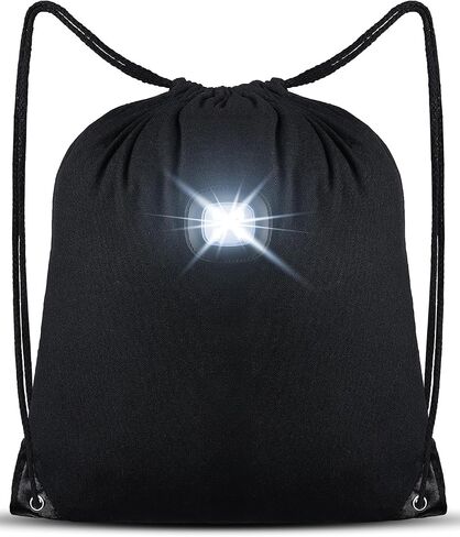 Drawstring Backpack with Light,Bike Motorcycle Riding Backpack for Men and Women,String Bag Hiking Daypack in Saudi Arabia