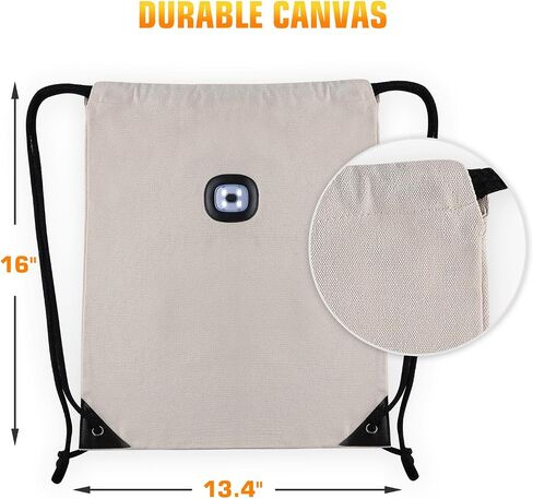 Drawstring Backpack with Light,Bike Motorcycle Riding Backpack for Men and Women,String Bag Hiking Daypack in Saudi Arabia