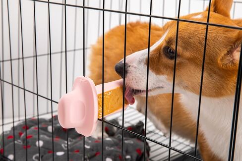 Dog Training Toys/Aids, Dog Peanut Butter Toy for Crate Training, Fixed On The Crate to Reduce Anxiety, Dog Therapy Dispenser, Dog Crate Toy (Pink) in Saudi Arabia
