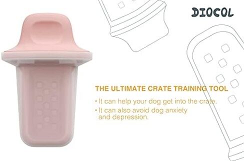 Dog Training Toys/Aids, Dog Peanut Butter Toy for Crate Training, Fixed On The Crate to Reduce Anxiety, Dog Therapy Dispenser, Dog Crate Toy (Pink) in Saudi Arabia