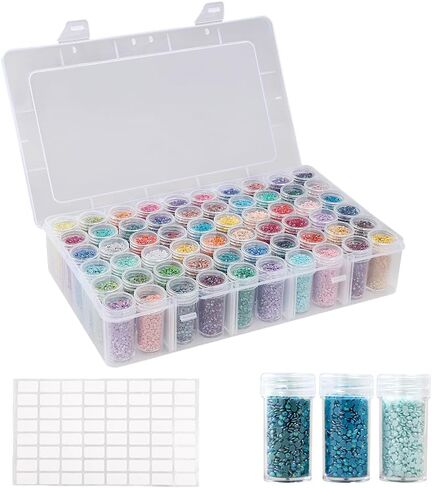 Sewing Box Organizer storage Plastic Tool Box with Handle，Three-layer Foldable Storage Box with Lid，Sewing Storage Organizer Box， Craft Organizers Craft Organizers and Storage Box for Sewing Supplies in Saudi Arabia