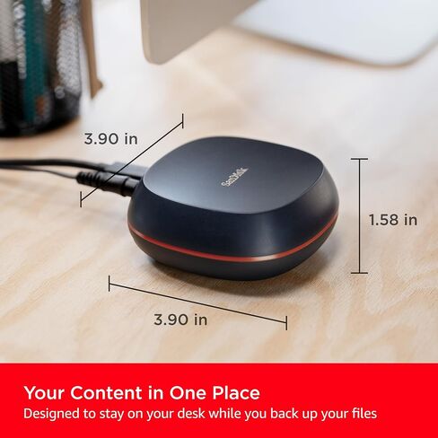 SanDisk 4TB Desk Drive SSD – Desktop External Solid State Drive, Up to 1000MB/s, USB-C, USB 3.2 Gen 2 - SDSSDT40-4T00-NA25 in Saudi Arabia