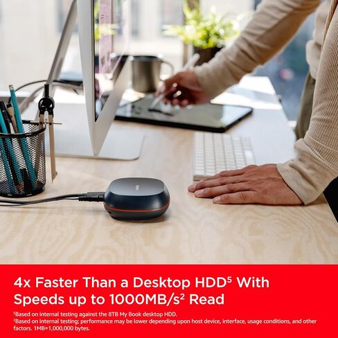 SanDisk 4TB Desk Drive SSD – Desktop External Solid State Drive, Up to 1000MB/s, USB-C, USB 3.2 Gen 2 - SDSSDT40-4T00-NA25 in Saudi Arabia