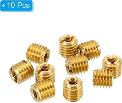 PATIKIL Brass Threaded Repair Insert Nut, 2 Pcs M20x2.5 Male to M16x2 Female Thread Sleeve Inserts Reducing Nut Adapter Reducer Screw Sleeves 25mm in Saudi Arabia