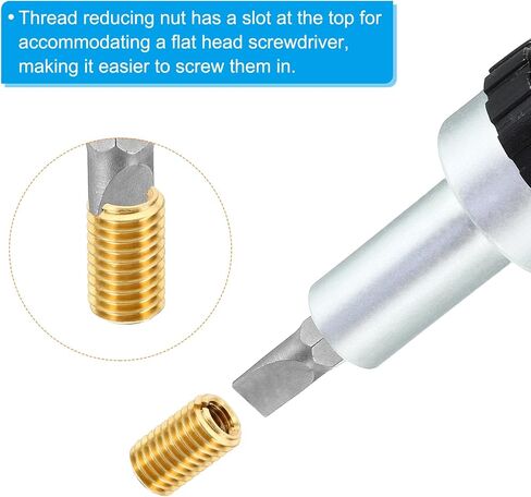 PATIKIL Brass Threaded Repair Insert Nut, 2 Pcs M20x2.5 Male to M16x2 Female Thread Sleeve Inserts Reducing Nut Adapter Reducer Screw Sleeves 25mm in Saudi Arabia