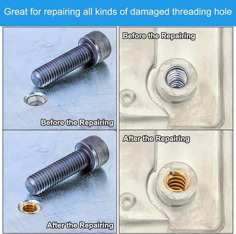 PATIKIL Brass Threaded Repair Insert Nut, 2 Pcs M20x2.5 Male to M16x2 Female Thread Sleeve Inserts Reducing Nut Adapter Reducer Screw Sleeves 25mm in Saudi Arabia