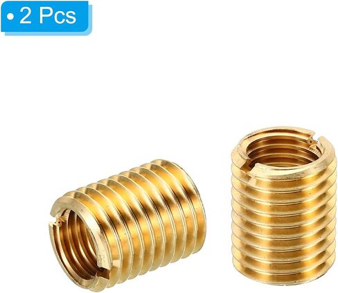 PATIKIL Brass Threaded Repair Insert Nut, 2 Pcs M20x2.5 Male to M16x2 Female Thread Sleeve Inserts Reducing Nut Adapter Reducer Screw Sleeves 25mm in Saudi Arabia