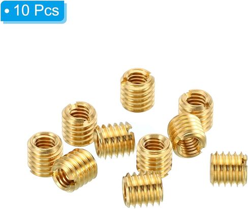 PATIKIL Brass Threaded Repair Insert Nut, 2 Pcs M20x2.5 Male to M16x2 Female Thread Sleeve Inserts Reducing Nut Adapter Reducer Screw Sleeves 25mm in Saudi Arabia