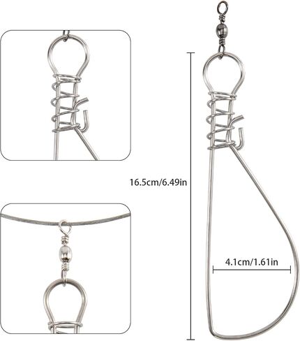 Goture Fishing Stringer Live Fish Lock, Stainless Steel Fish Stringer Clip, Big Fish Wire Rope Cable with Float and Plastic Handle, Fishing Holder Kit with High Strength 10 Snaps/Buckles in Saudi Arabia