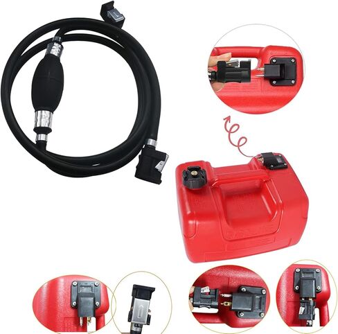 Outboard 5/16" 10 Ft Fuel tank Line Hoe with Primer Bulb Tank Quick Female Connector Kit for RVs, Marine Outboard Boat Motor compatible with Yamaha Marine Johnson Mercury Outboard in Kuwait