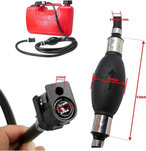 Outboard 5/16" 10 Ft Fuel tank Line Hoe with Primer Bulb Tank Quick Female Connector Kit for RVs, Marine Outboard Boat Motor compatible with Yamaha Marine Johnson Mercury Outboard in Kuwait