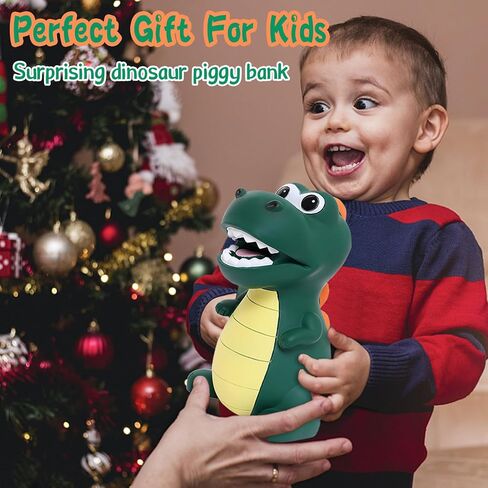 حصالة على شكل خنزير للأولاد، حصالة على شكل ديناصور بلاستيكية غير قابلة للكسر للأطفال، حصالة نقود معدنية للأطفال، هدايا لحفلات أعياد الميلاد وأعياد الميلاد (واقفة) in Saudi Arabia