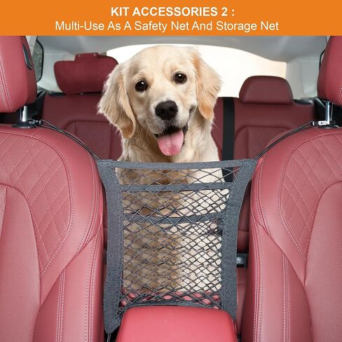 شبكة شحن سقف السيارة ومجموعة جيب شبكية - جيب تخزين مثالي للسيارة وشبكة شحن لتنظيم السيارة، إبزيم عريض من النايلون قابل للتعديل، مثالي لسيارات الدفع الرباعي، ورحلات الطريق، والتخييم، والمزيد، 81.28 سم × 55.88 سم in Kuwait