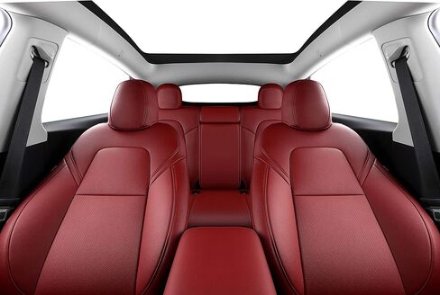 INCH EMPIRE 2 Front Seat Cover Custom Fit for Tesla Model 3 Model Y Synthetic Linen Car Seat Protector Cushion for Model 3 2017 2018 2019 2020 2021 2022 All Season (2 Front Beige Fabric) in Kuwait