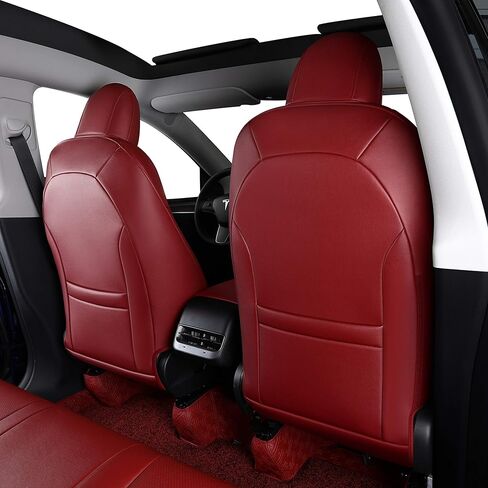 INCH EMPIRE 2 Front Seat Cover Custom Fit for Tesla Model 3 Model Y Synthetic Linen Car Seat Protector Cushion for Model 3 2017 2018 2019 2020 2021 2022 All Season (2 Front Beige Fabric) in Kuwait