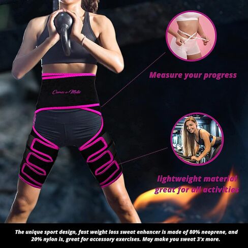 Waist and Thigh Trainer for women- 3 in 1 Waist and Thigh Trimmer with Butt Lifter- Waist Shaper- Sweat Band in Saudi Arabia