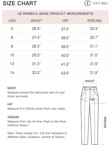 Cicy Bell Women's High Waisted Boyfriend Jeans Baggy Straight Leg Casual Denim Pants in Saudi Arabia