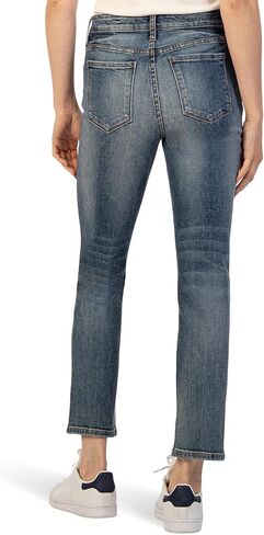 KUT from the Kloth Reese High-Rise Fab Ab Ankle Straight Regular Hem Jeans in Taught in Saudi Arabia