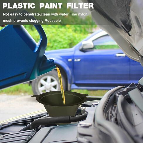 30Pcs Paint Filter,100MM 190 Micron Plastic Paint Filter Strainer with Fine Nylon Mesh Reusable Industrial Nylon Mesh Paint Filter for Filter Oil,Water Based Oil Paints, Food Residue in Saudi Arabia