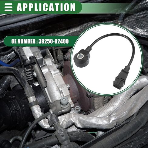 Motoforti Car Engine Ignition Knock Sensor, Detonation Sensor, for Hyundai Getz 2002-2005, Metal, 39250-02400, Black in Saudi Arabia