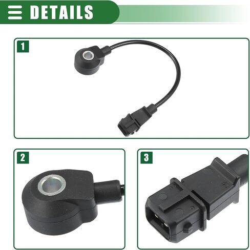 Motoforti Car Engine Ignition Knock Sensor, Detonation Sensor, for Hyundai Getz 2002-2005, Metal, 39250-02400, Black in Saudi Arabia