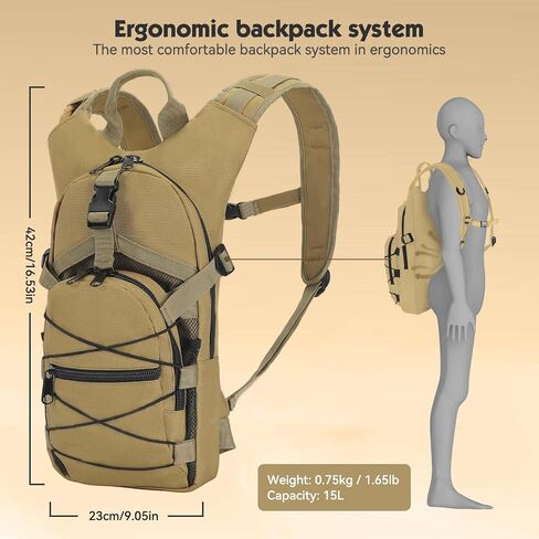 WILDKEN Hydration Pack Backpack with 3L Hydration Water Bladder Lightweight Hydration Backpack for Hiking, Running, Cycling, Climbing in Saudi Arabia
