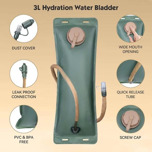 WILDKEN Hydration Pack Backpack with 3L Hydration Water Bladder Lightweight Hydration Backpack for Hiking, Running, Cycling, Climbing in Saudi Arabia