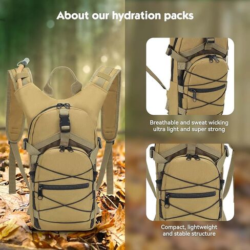 WILDKEN Hydration Pack Backpack with 3L Hydration Water Bladder Lightweight Hydration Backpack for Hiking, Running, Cycling, Climbing in Saudi Arabia