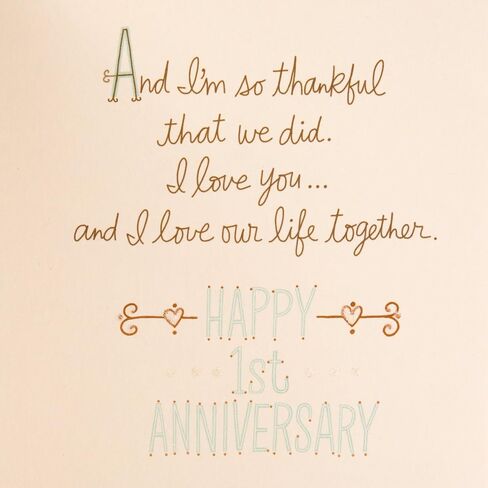 Hallmark 1st Anniversary Card (Chance on What Could Be) in Saudi Arabia